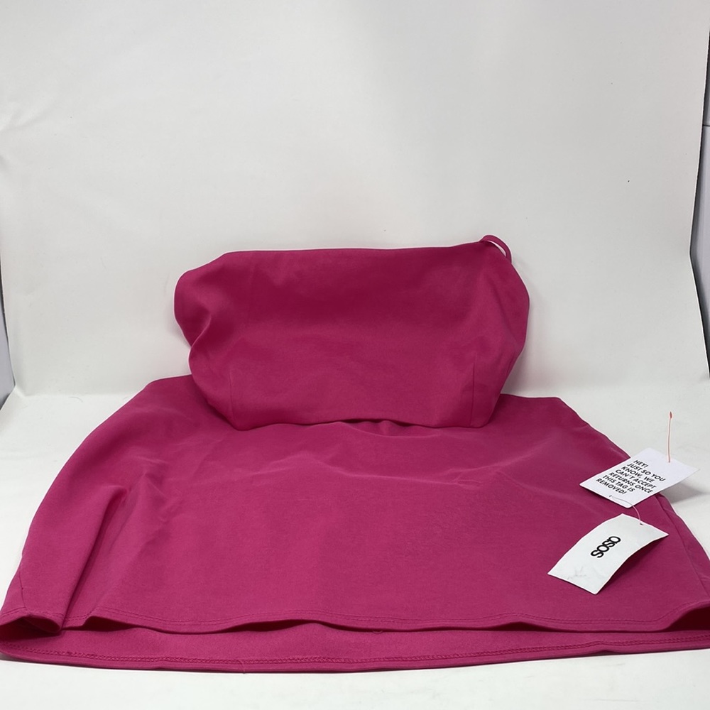 Asos Design Strappy Mini Dress Size US 14 NWT Bright Pink